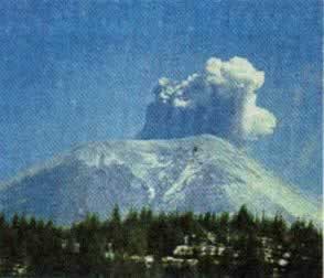 美国圣海伦斯火山喷发